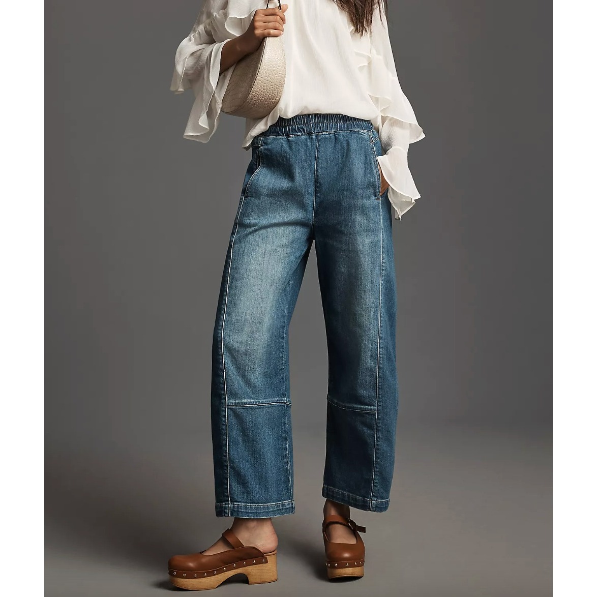 Pilcro X Anthropologie Izzie Relaxed Pull-On Barrel Jeans